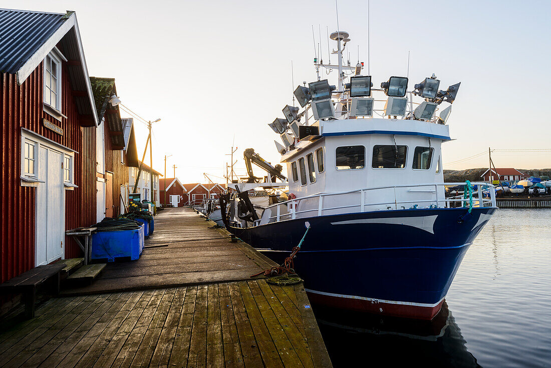 Moored boat