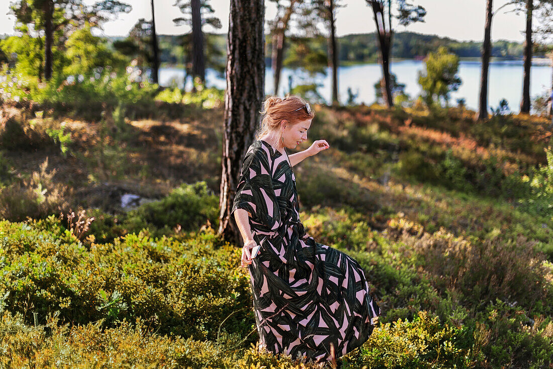 Woman in forest