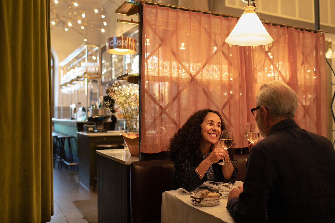 Couple in restaurant