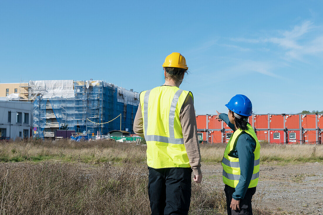 People on construction site