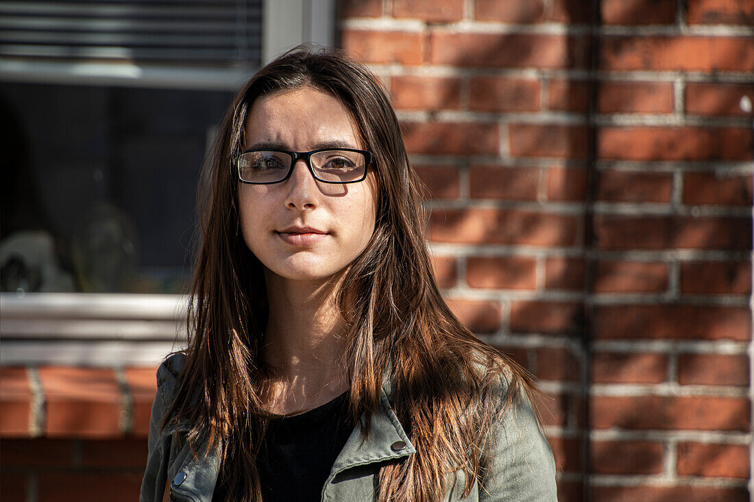 Woman looking at camera