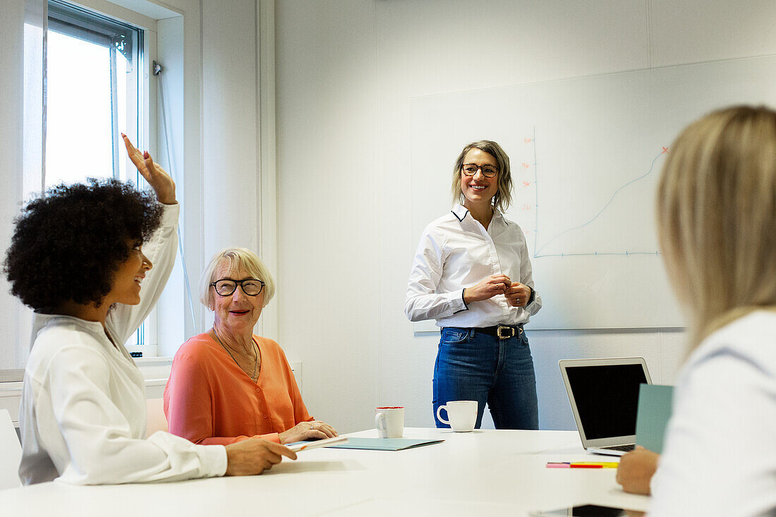 Women at business meeting