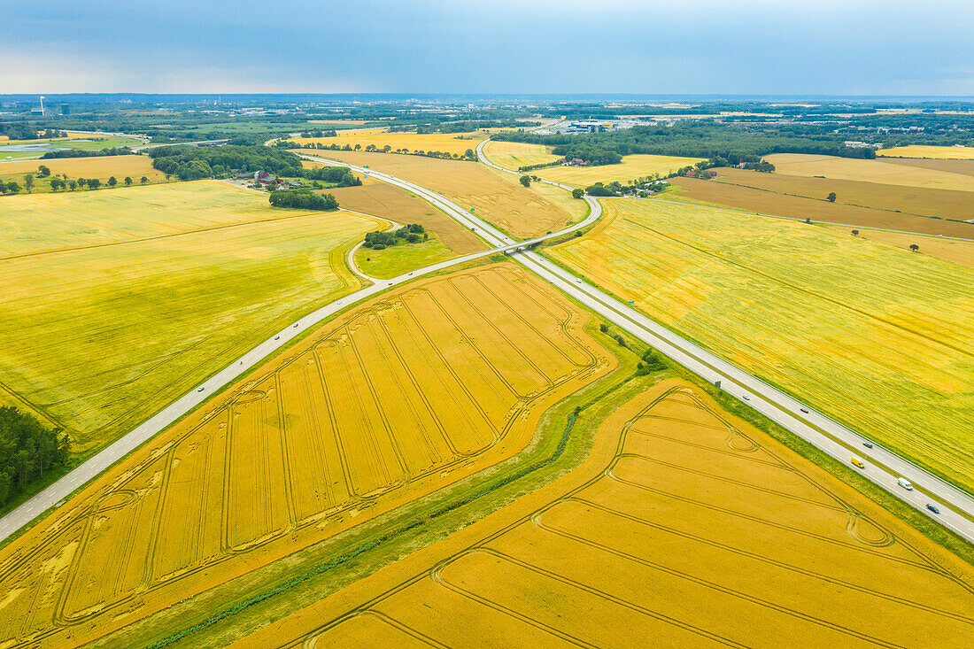 Luftaufnahme einer ländlichen Landschaft