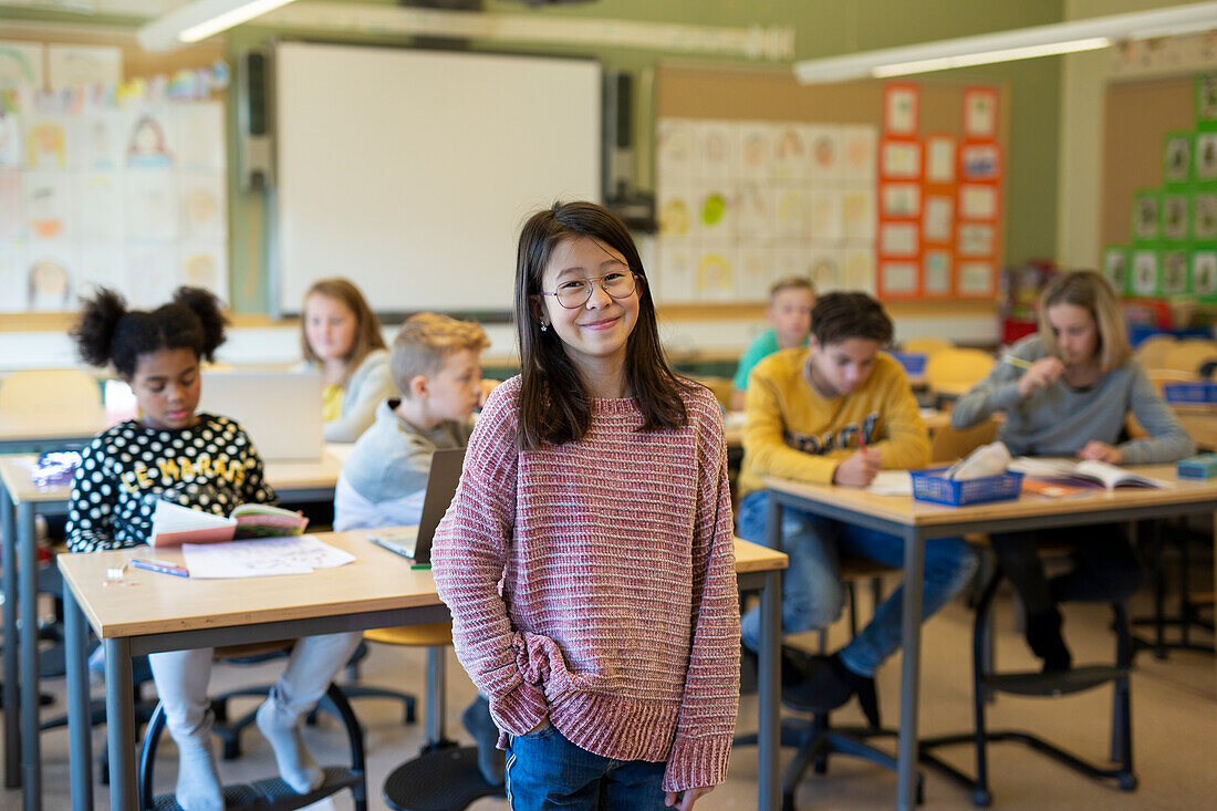 Girl in classroom