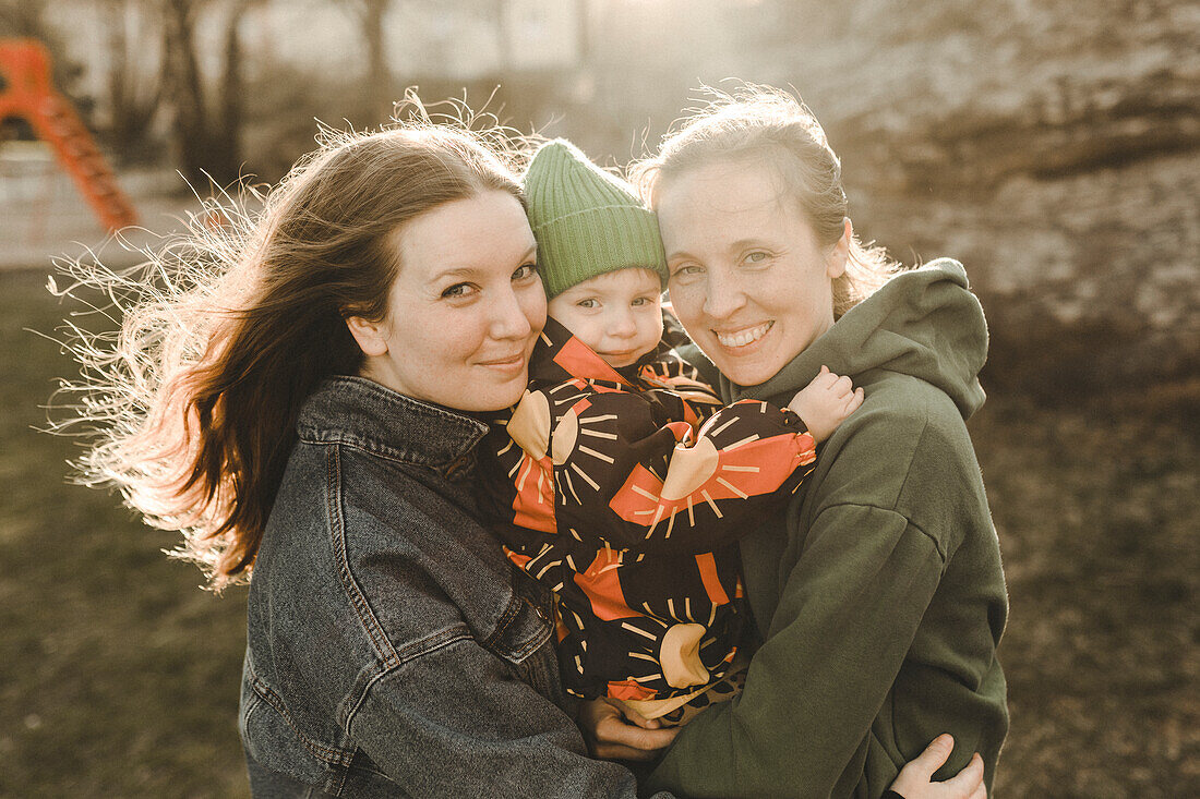 Female couple with daughter together