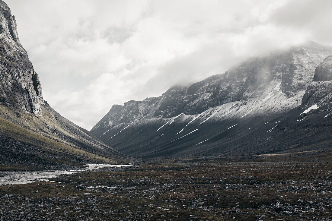 View of mountains covered by snow