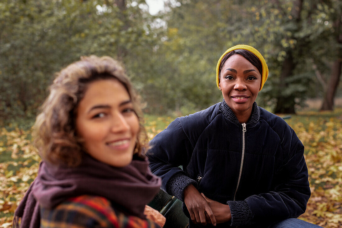 Smiling women looking at camera