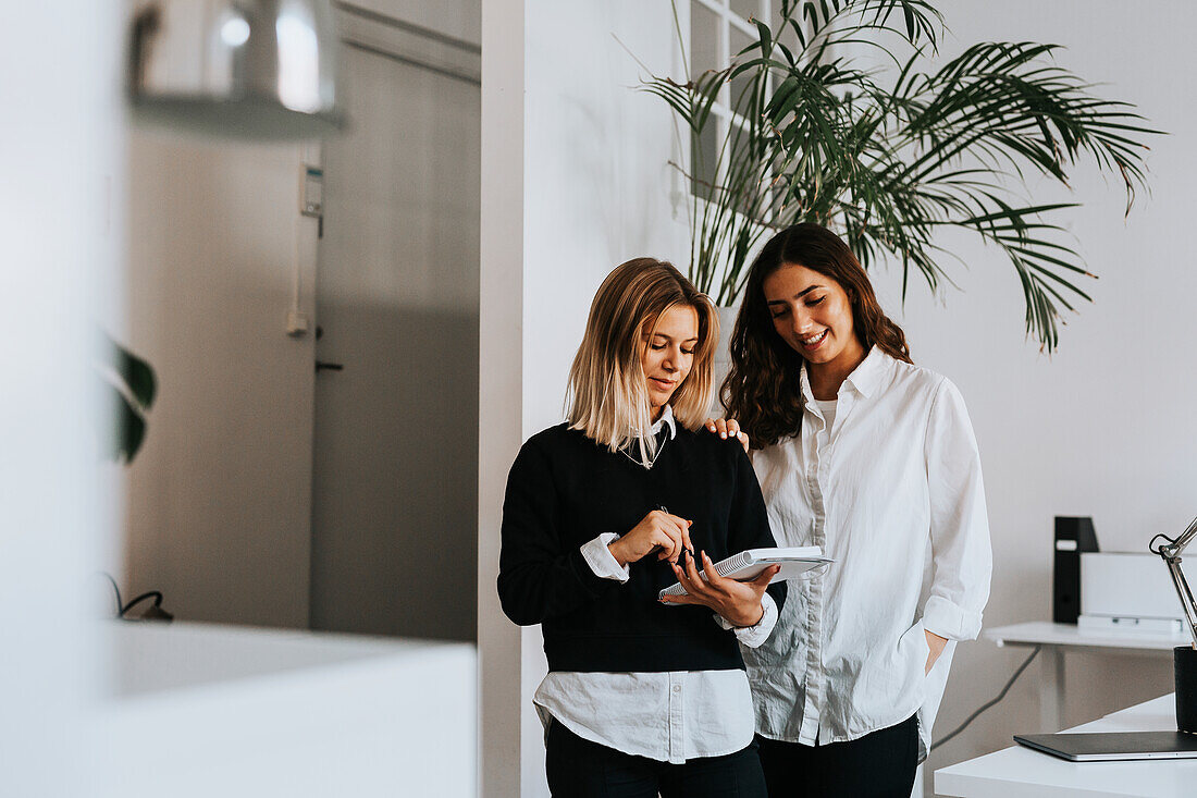 Female coworkers in office