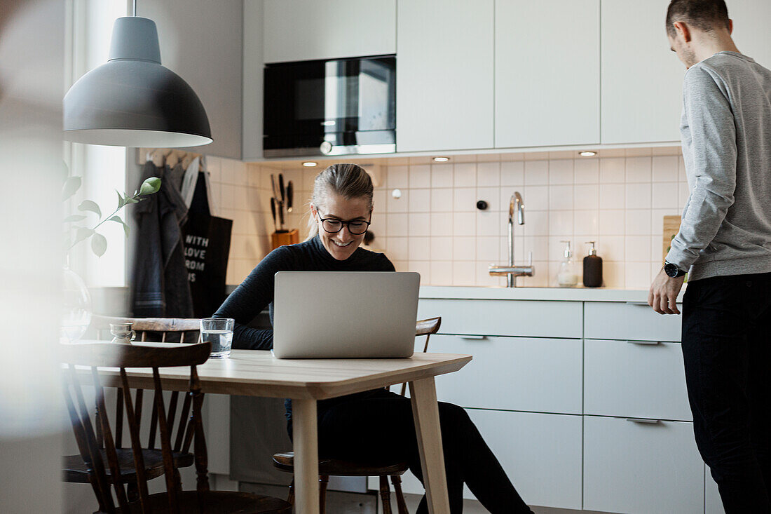 Couple in kitchen