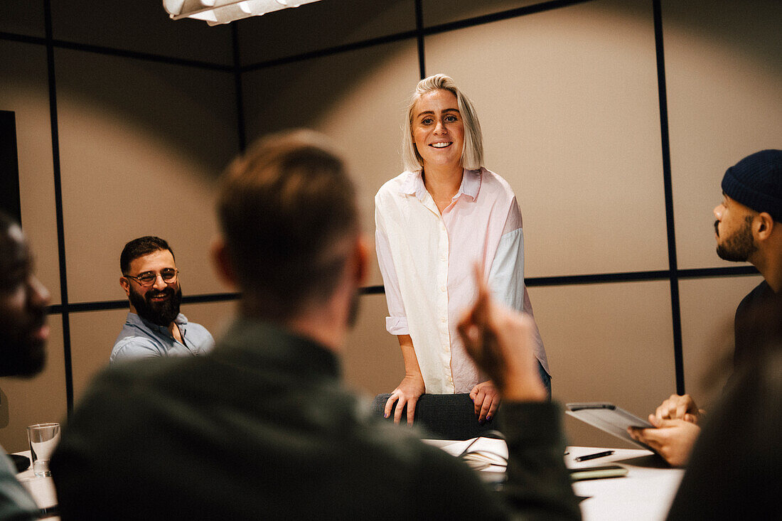 Woman at business meeting