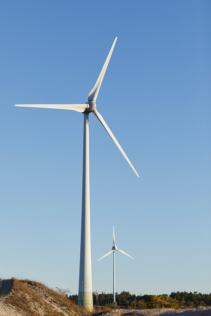 Blick auf eine Windkraftanlage