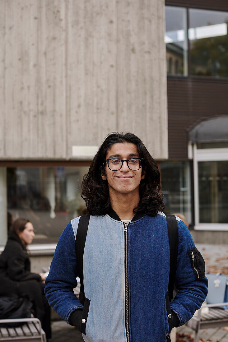 Smiling man looking at camera