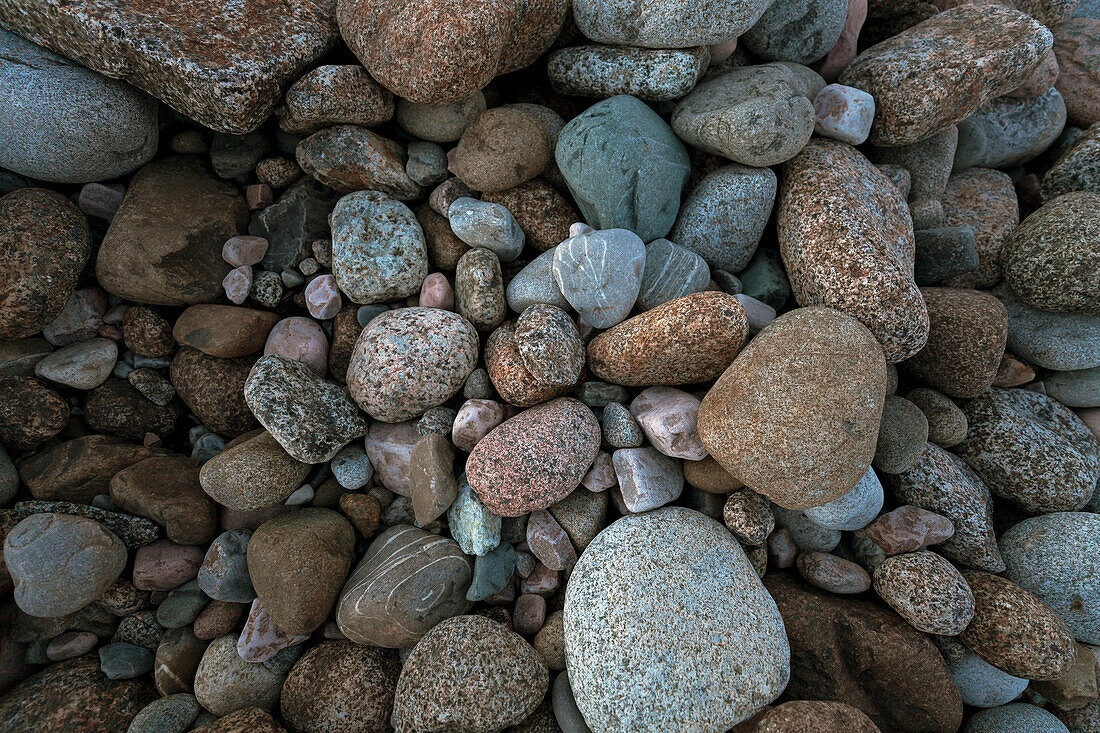 High angle view of pebbles