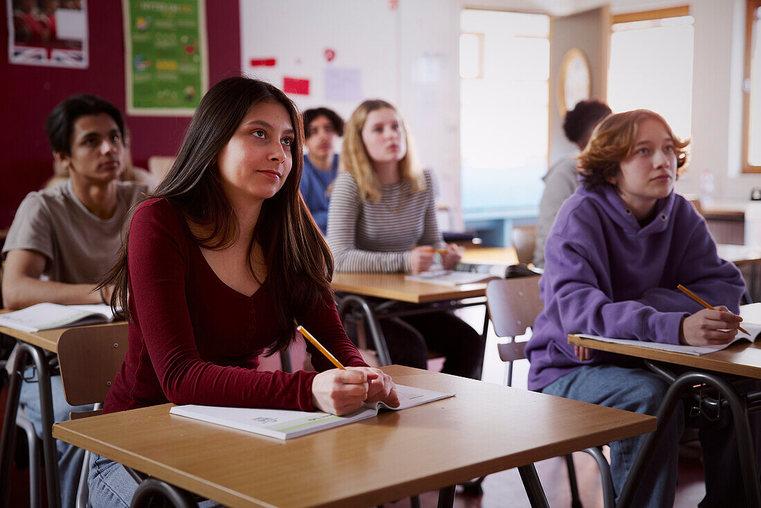 Teenagers in classroom