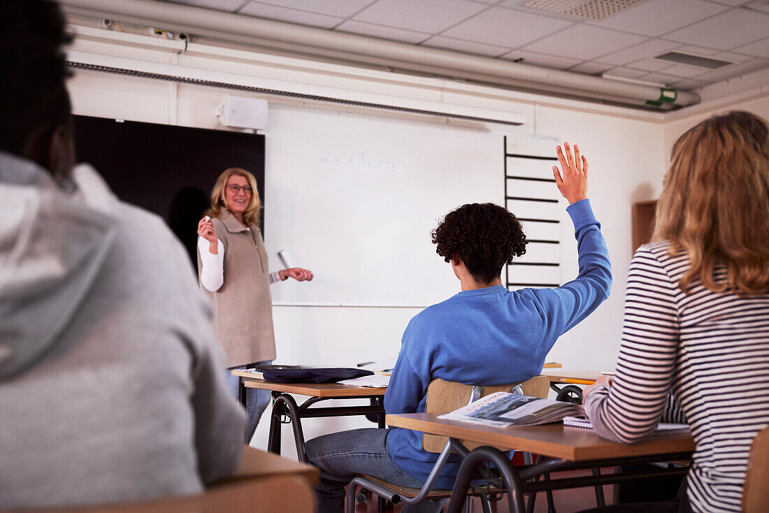 Teenagers in classroom