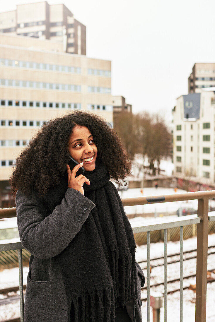 Woman talking via cell phone