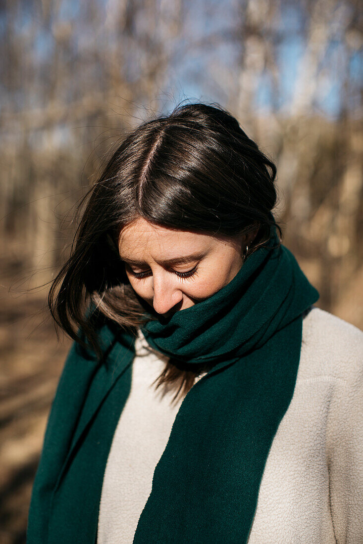 Young woman looking away