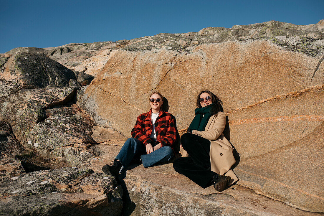 Female friends relaxing together