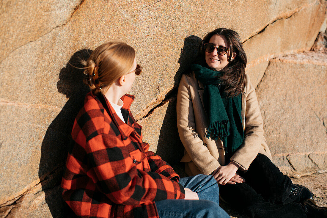 Female friends relaxing together