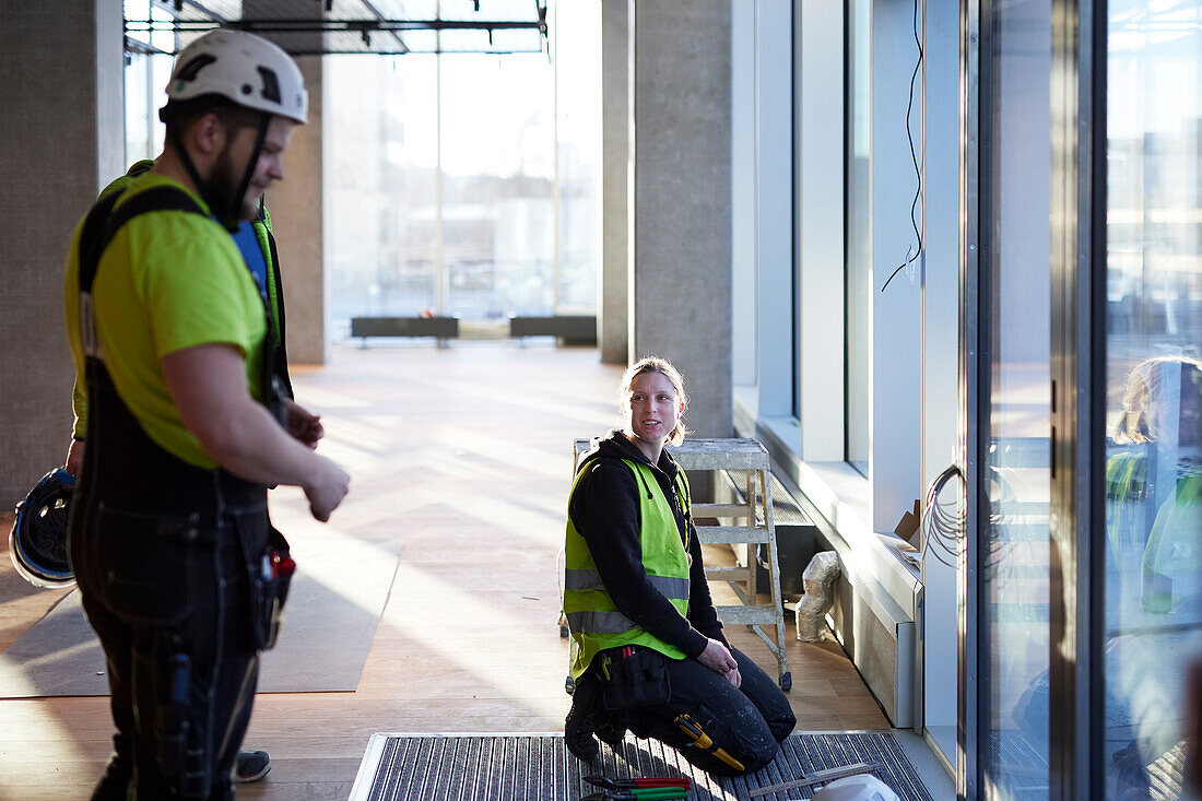 Arbeiter auf der Baustelle