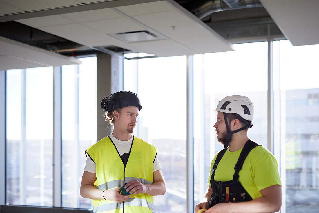 Workers at building site