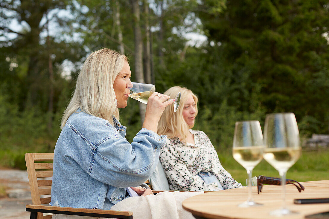 Female friends relaxing outdoor