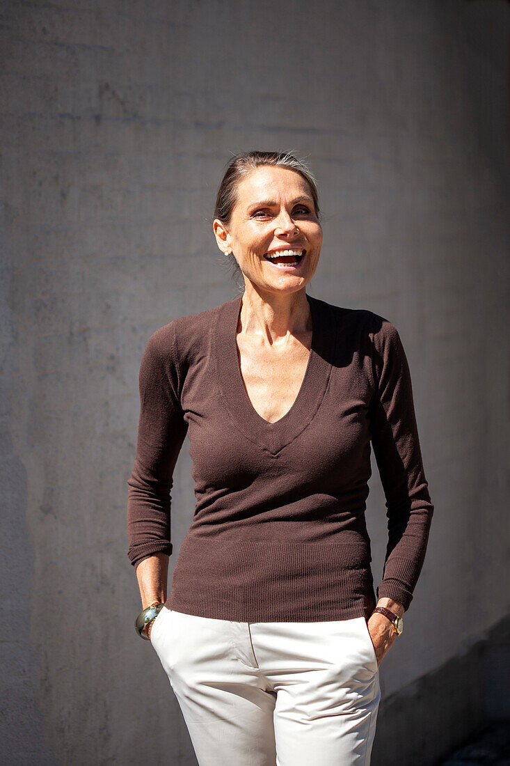 Portrait of laughing mature woman