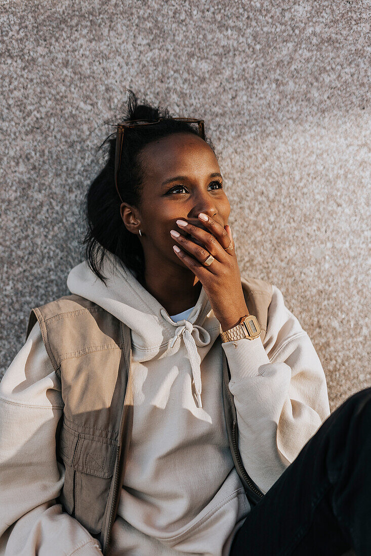 Young woman looking away