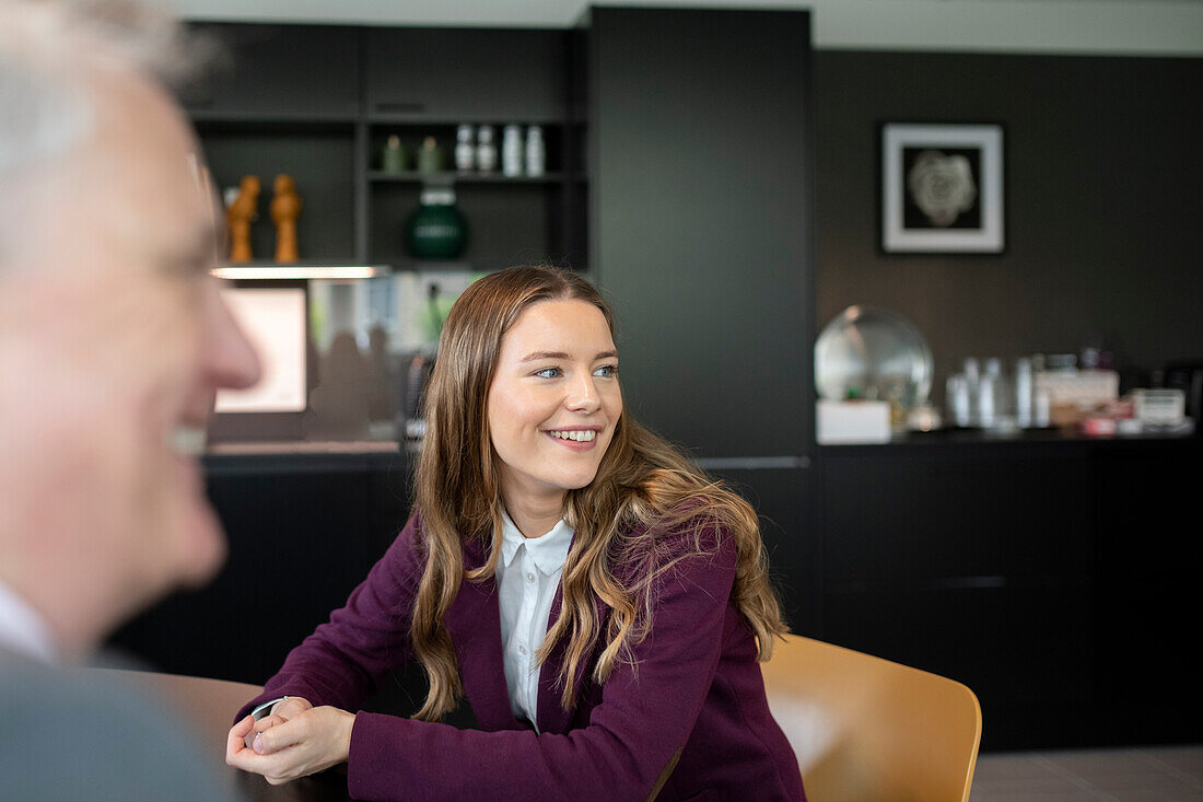 Businesswoman during business meeting