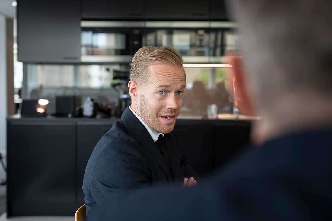 Businessman during business meeting