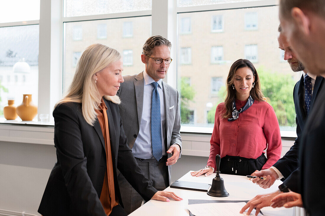 Business people having meeting