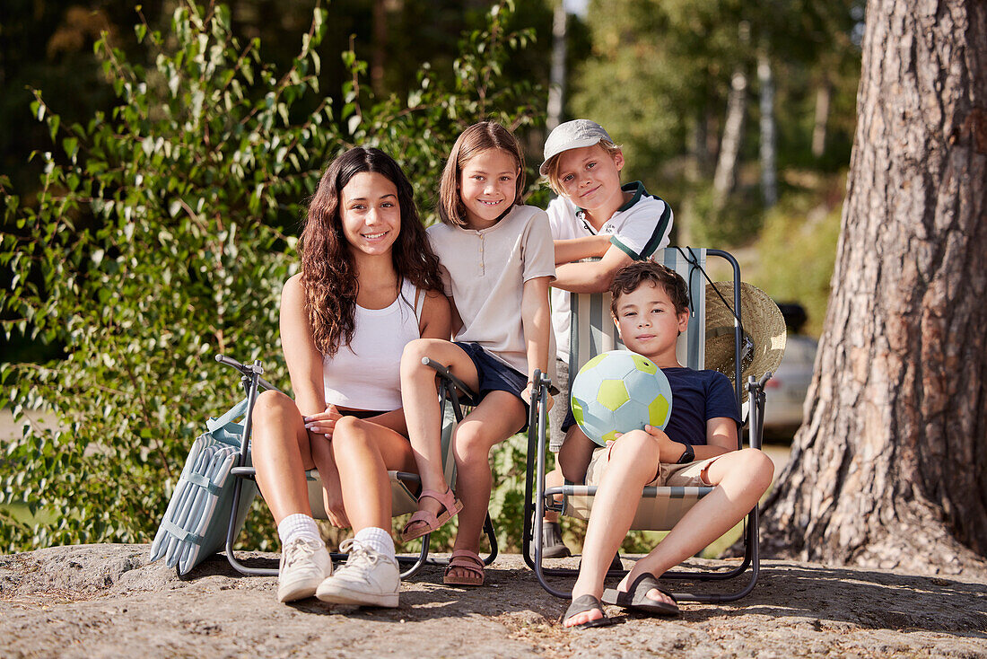 Children looking at camera