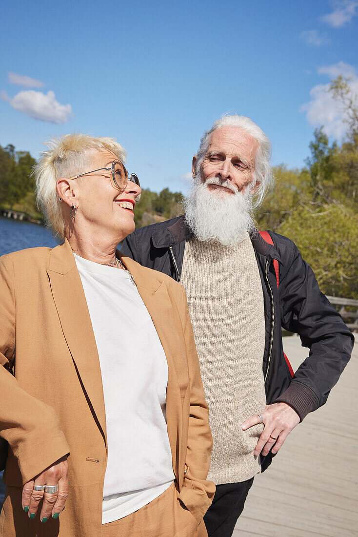 Senior couple standing together