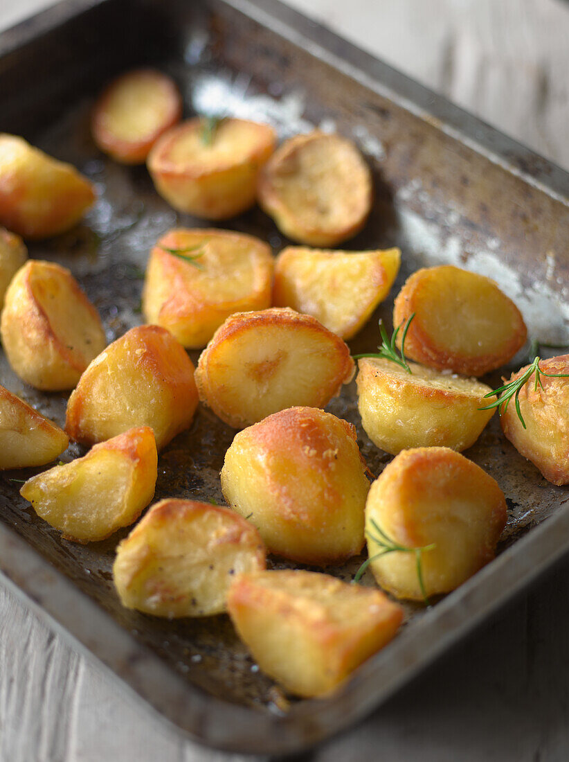 Roasted potatoes from the oven