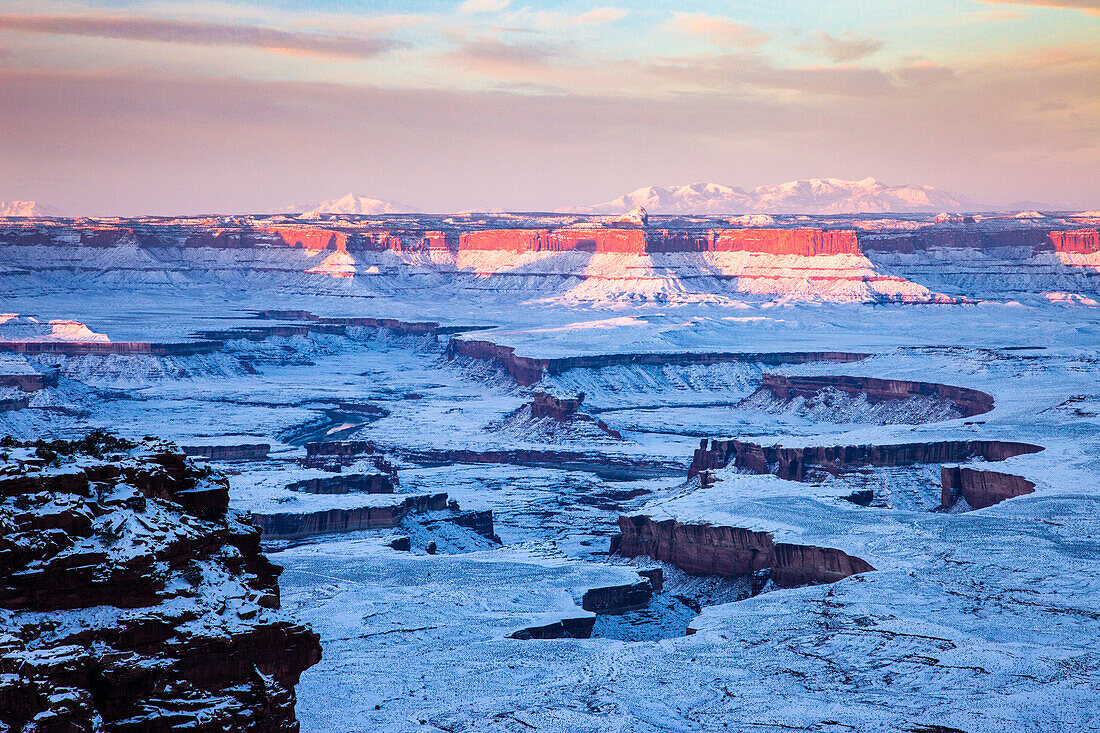 Winter view of Canyonlands National Park, Utah, USA