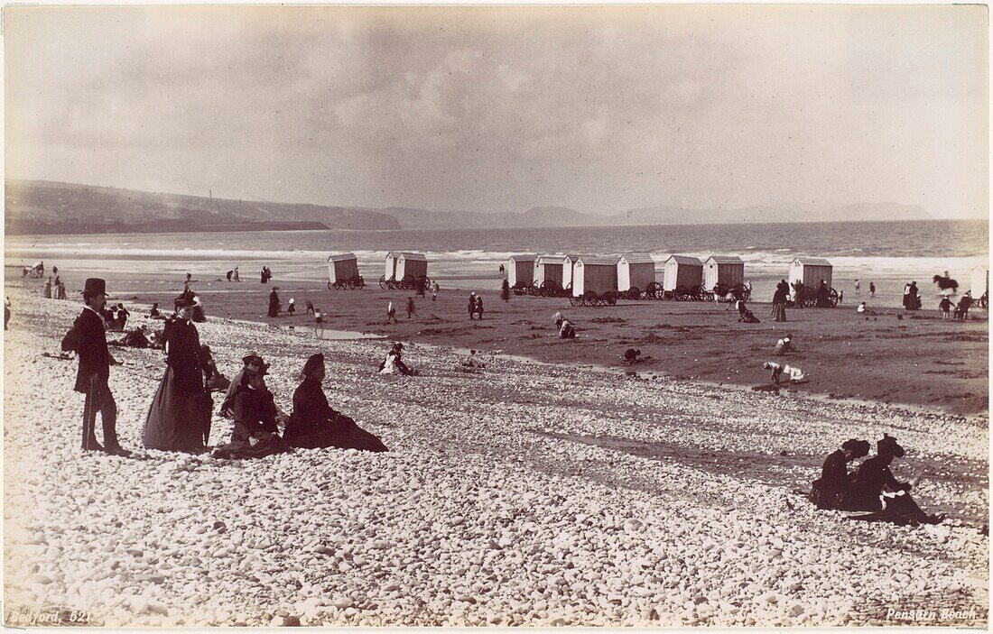 Pensarn Beach, Wales, UK, 1870s