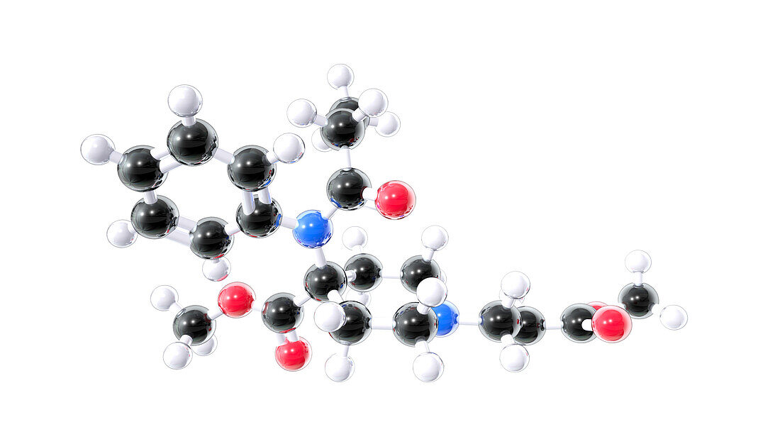 Remifentanil, molecular model