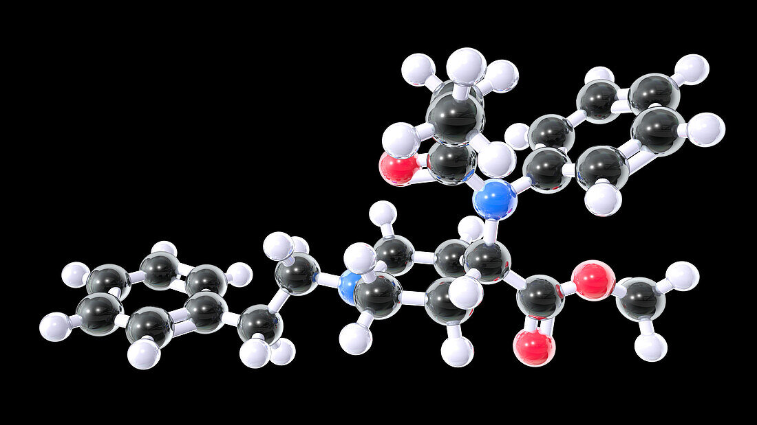 Carfentanil, molecular model