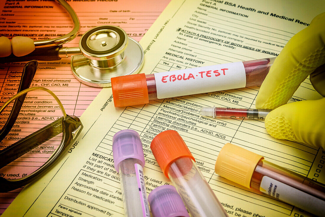 Ebola test, conceptual image