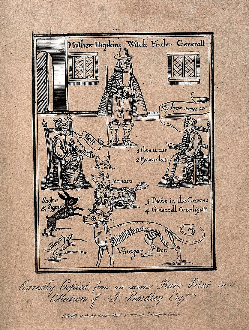 Matthew Hopkins, English witch hunter, illustration