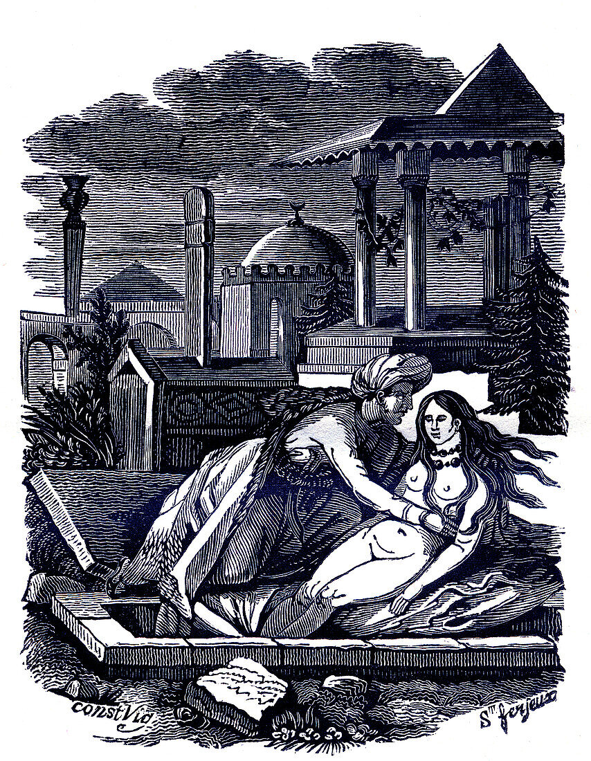 The beloved unearthed, 19th century illustration