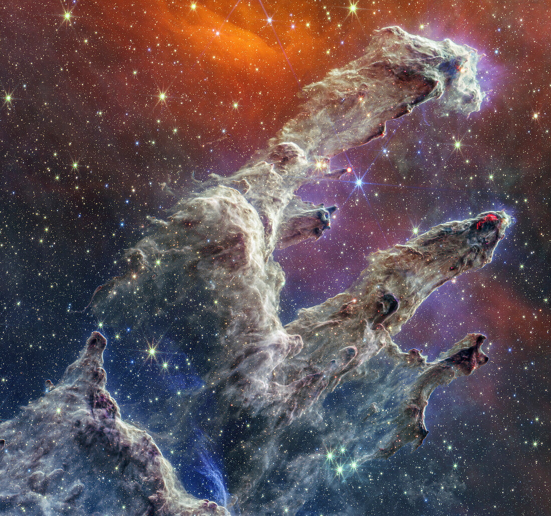 Pillars of Creation, JWST image