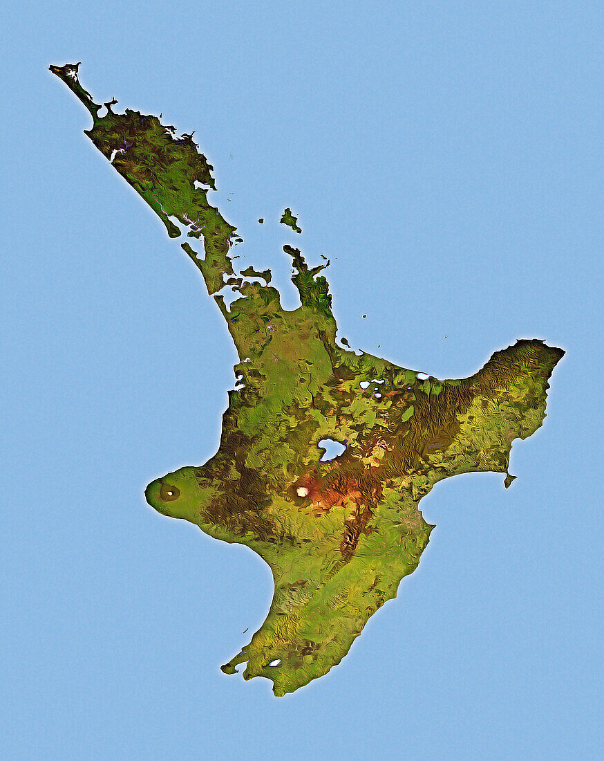 New Zealand's North Island, illustration