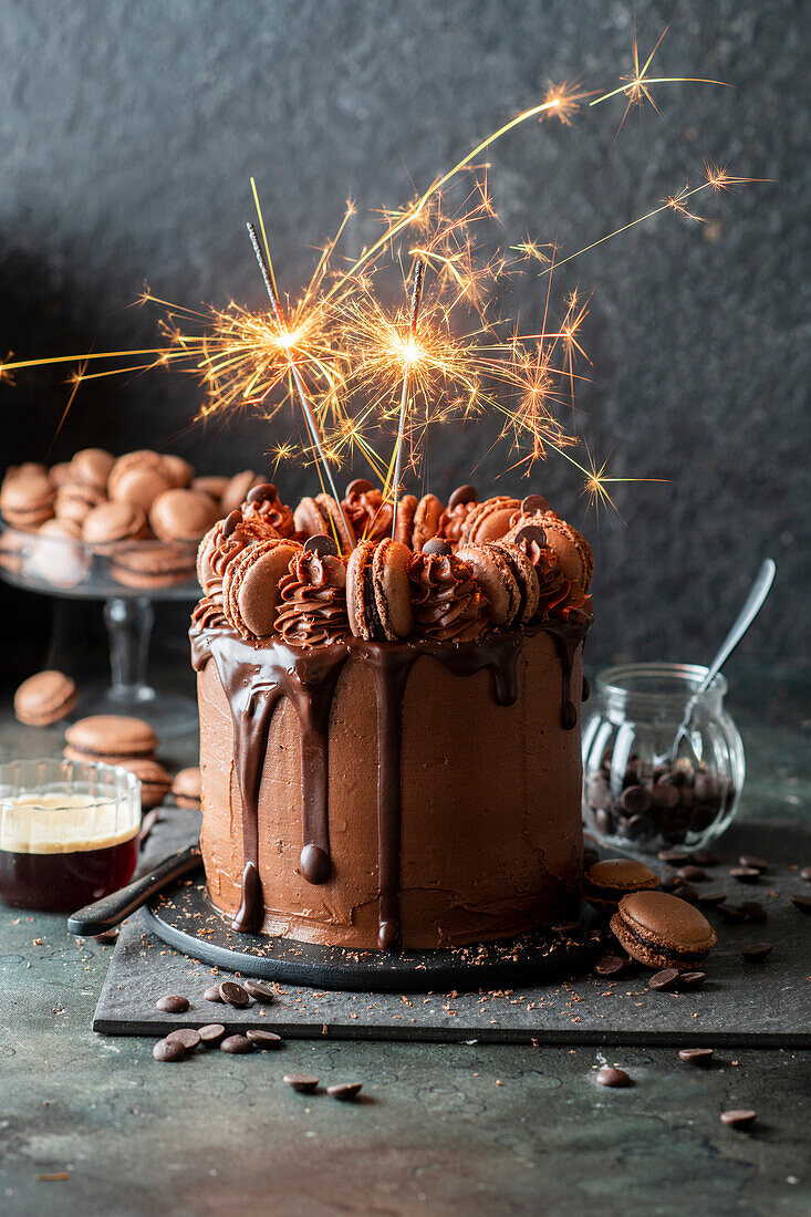 Festive chocolate cake