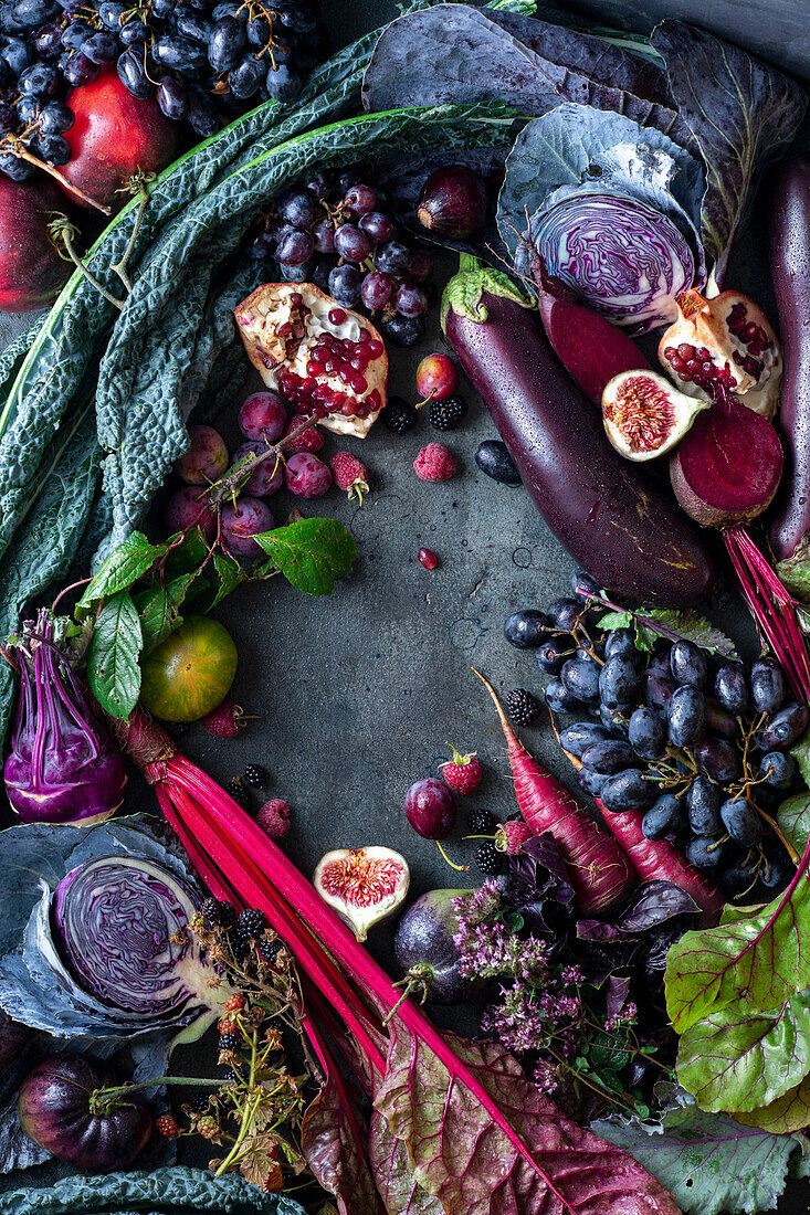 Food flatlay frame