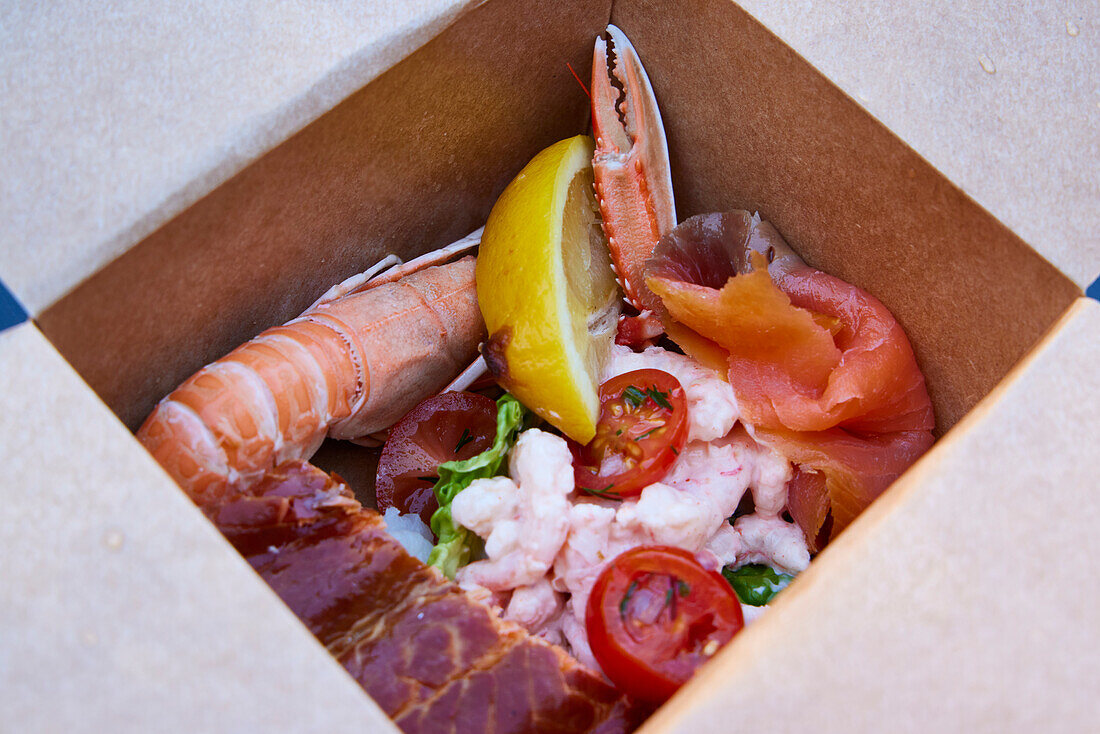 Meeresfrüchte-Lunchbox
