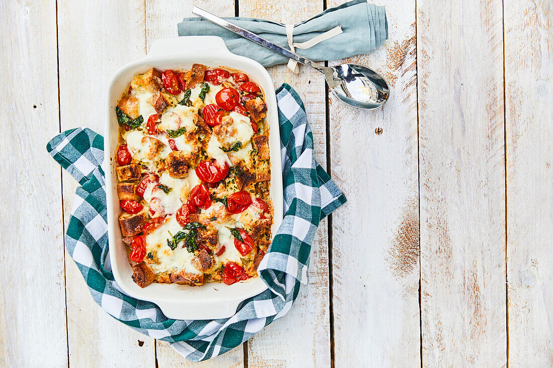 Ciabatta parmesan casserole