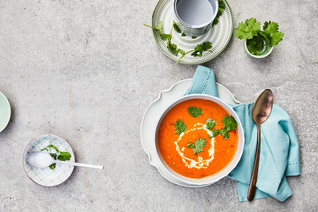 Lentil and tomato soup