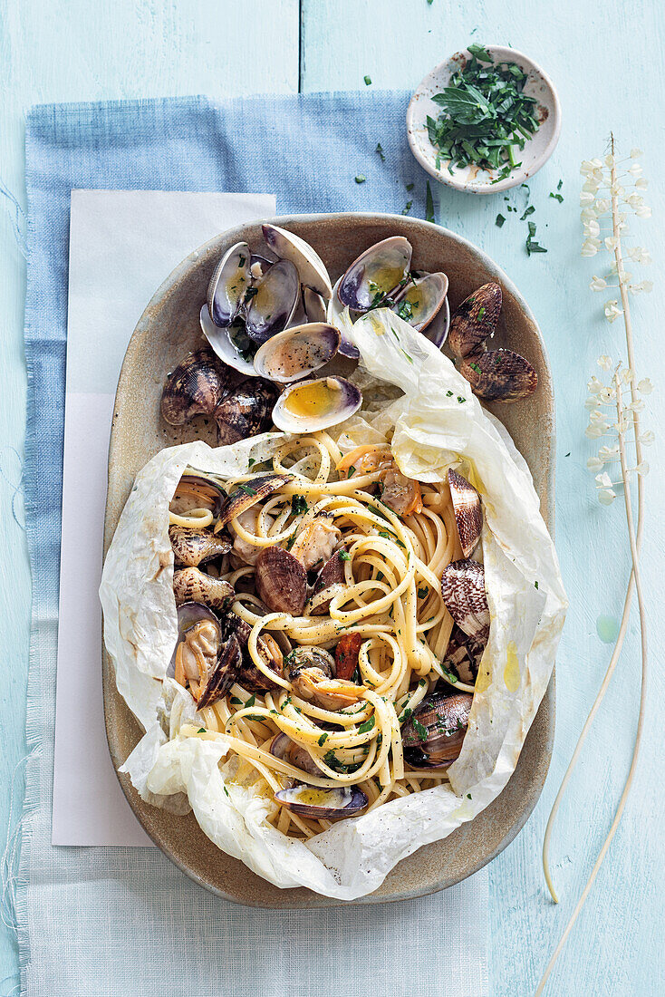 Spaghetti alle vongole mit Chardonnay-Sauce