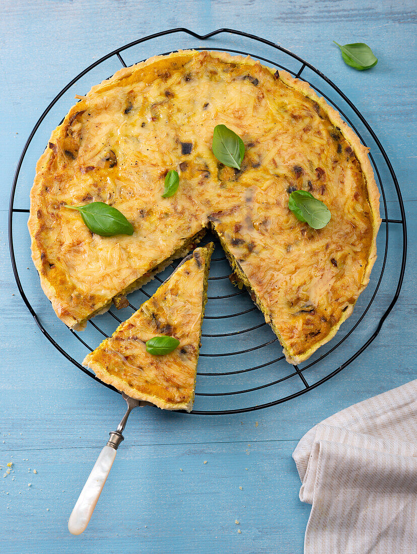 Vegane Lauch-Pilz-Quiche